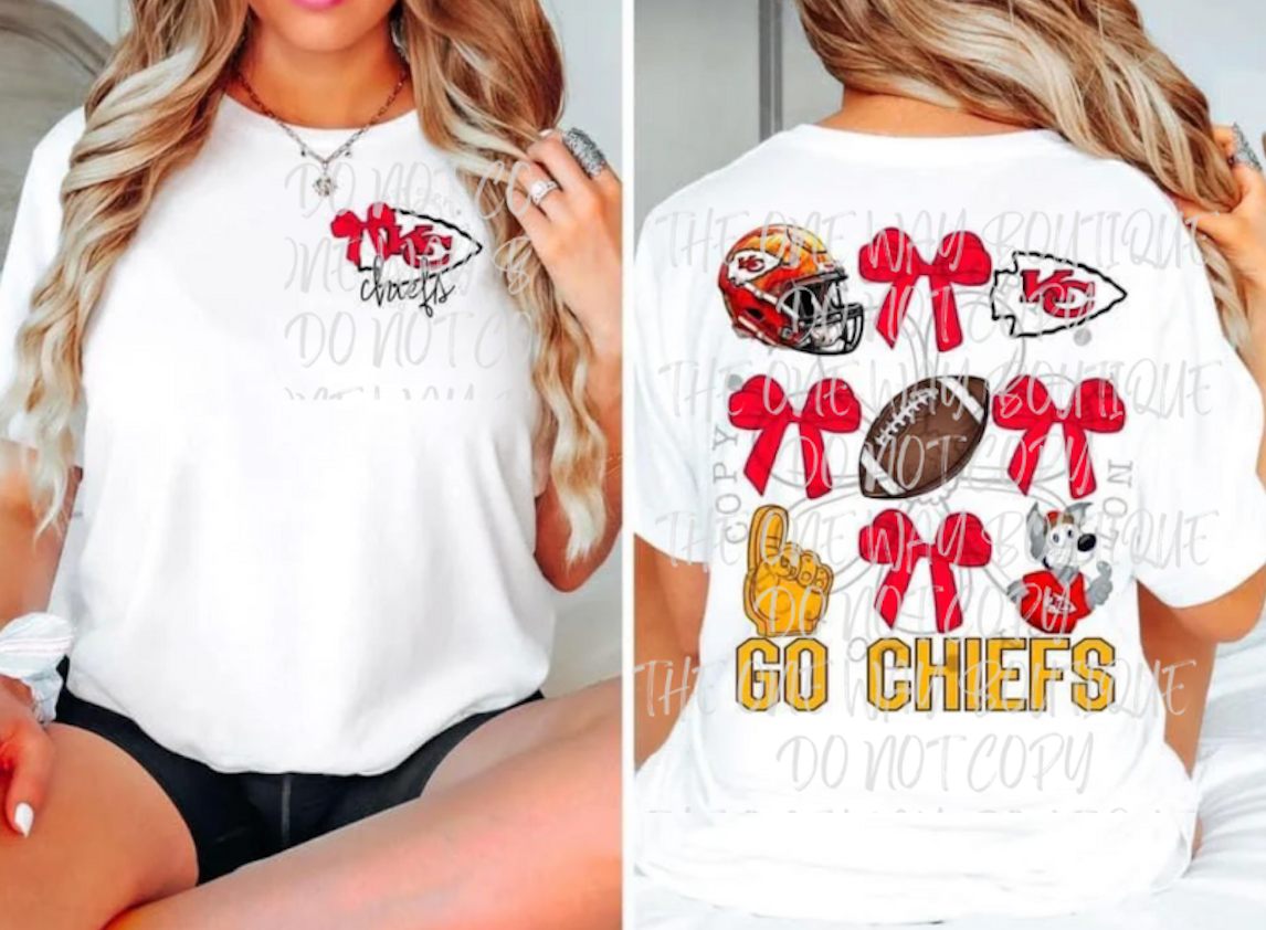 Bows and Football Graphic