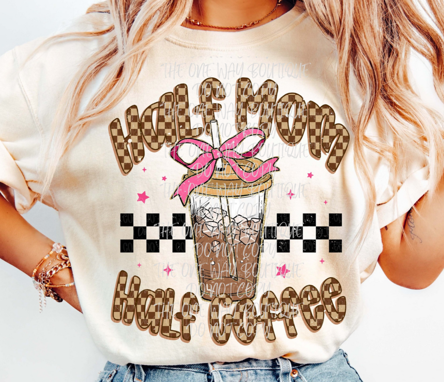 Half Mom Half Coffee Graphic Tee