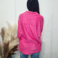 Color Me Pink Quarter Button Down Top