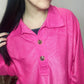 Color Me Pink Quarter Button Down Top