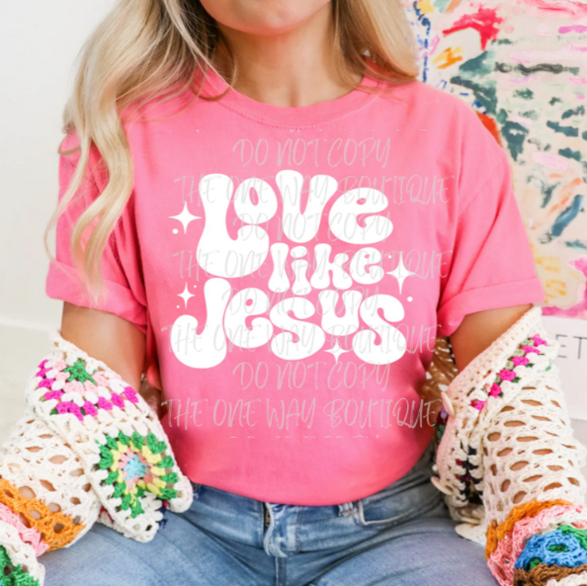 Love Like Jesus(white print) graphic