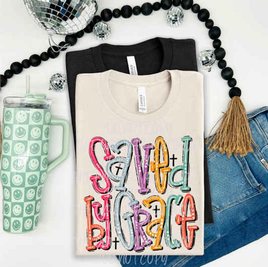 Saved By Grace Graphic Tee