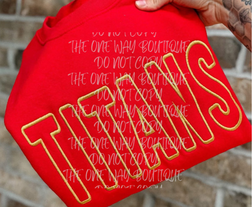 PREORDER-Titan Custom Embroidered Crewneck