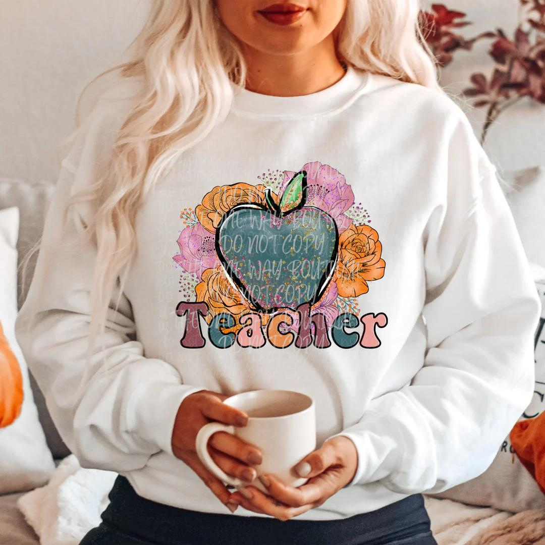 Teacher Floral Tee