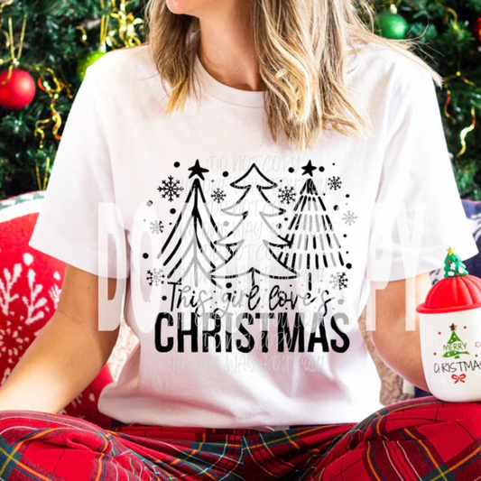 This Girl Loves Christmas Graphic Tee