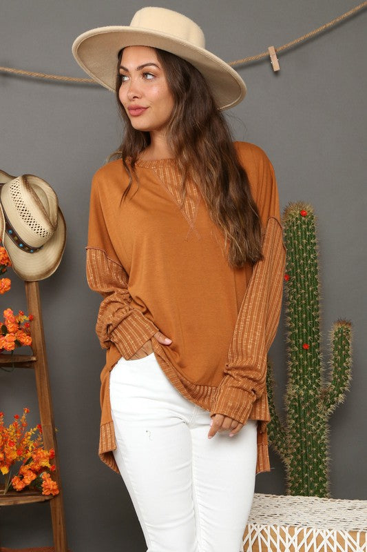 Jade Ribbed Loose Fit Top