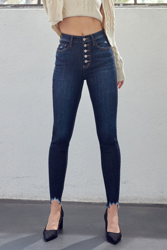 Lacy High Rise Skinny Denim