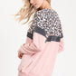 Blush Animal Print Pullover Sweatshirt