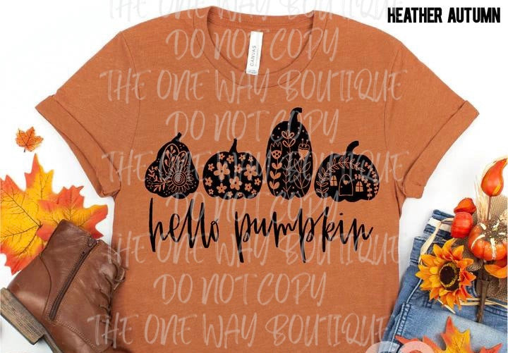 Hello Pumpkin Custom Tee