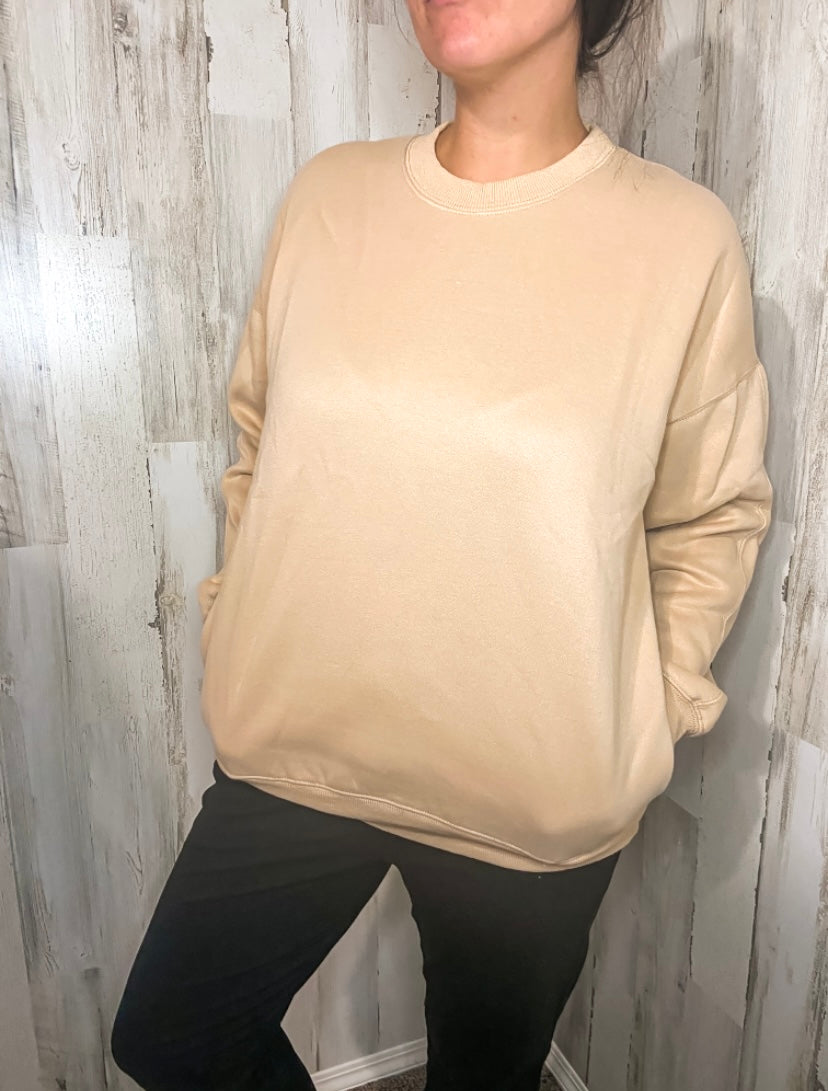 Oversized Taupe Sweatshirt