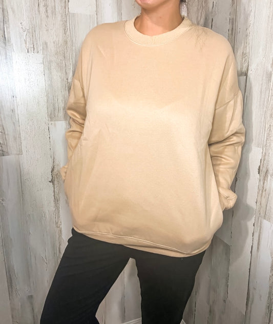 Oversized Taupe Sweatshirt