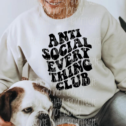 Anti Social Graphic Crewneck