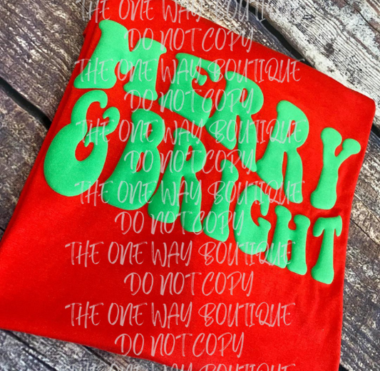 Merry & Bright Puff Tee